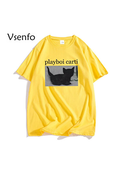 Drippy Playboi Carti Hypebeast Vintage 90-ih Rap Hip Hop T-shirt - Pamuk, Lab...