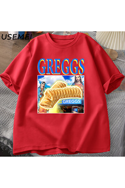 Drippy تي شيرت Greggs Sausage Roll Vintage Xmas - نمط ميمي مضحك للرجال والنساء