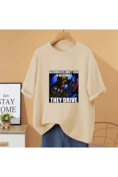 Drippy Alkoholičari - Unisex Cool Skeleton Meme T-shirt, Vruća Prodaja Bez Tr...