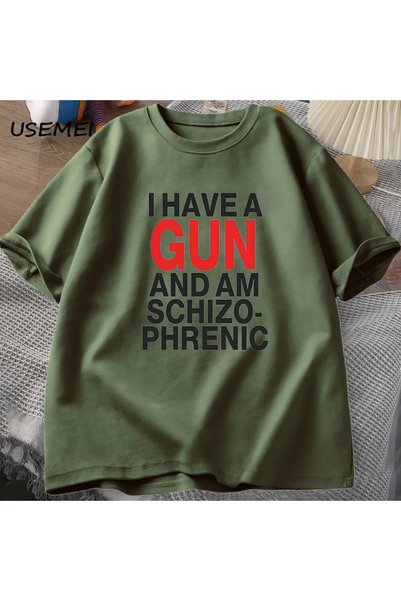 Drippy Funny P Pamuk T T-shirt za muškarce - Imam pištolj, ulična odjeća