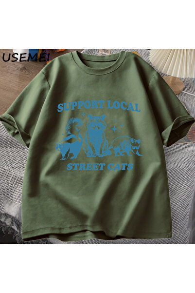 Drippy Retro T-shirt - Lokalna ulica mačka Ljubitelji i ljubitelji životinja ...