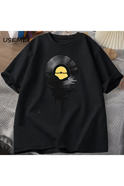 Drippy Sunset Vintage Music Lover T-shirt - Vinil, Cool, za DJ učitelja muzike