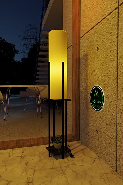 gökdağ group g g 2 Raflı Kumaş Siyah Mermer Desenli Lambader