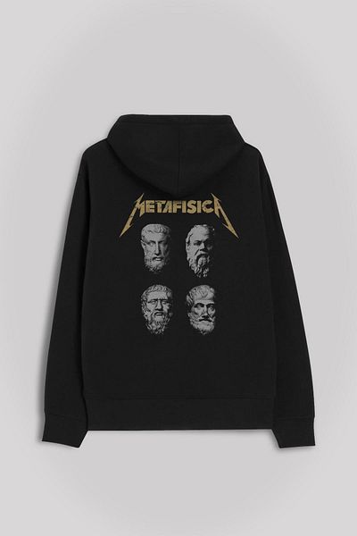 Kendim Seçtim Metafisica Metallica Metaphysical Philosophy Philosopher Φούτερ με στάμπα μπροστά και πίσω Φούτερ με κουκούλα Unisex