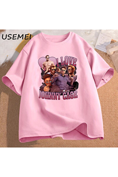 Drippy Johnny Cage Štampano Muška T-shirt - Pamuk, kratki rukav, dizajn video...