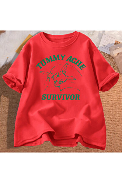 Drippy Survivor Funny Stomach Pain T-shirt - Pamuk paket majica za muškarce i...