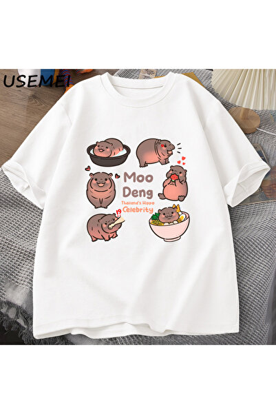 Drippy Moo Deng, skakajuća svinja, beba nilskog konja, Khao Kheow, otvoreni z...