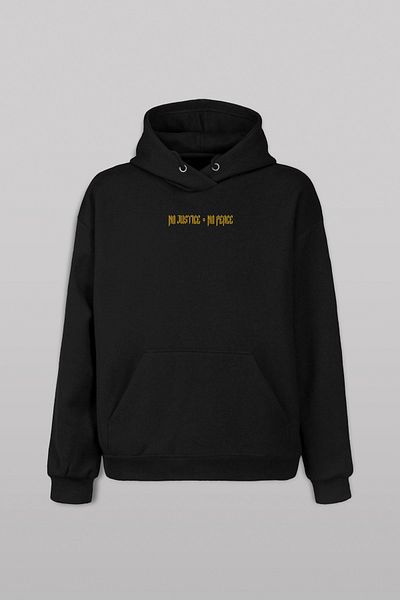 Kendim Seçtim No Justice No Peace Justice Peace Culture Purtați hanorac imprimat față și spate Hanorac cu glugă unisex