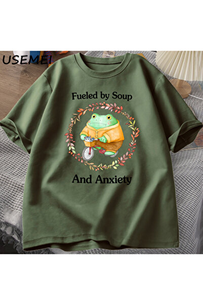 Drippy Muška Ženska Smešna Grafika Žabe T-shirt - Mentalno Opušteno, Supa i A...