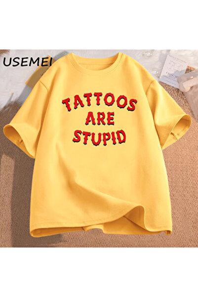 Drippy Smešne tetovaže T-shirt - humor, smešne Sa deznom, udobne majice za mu...