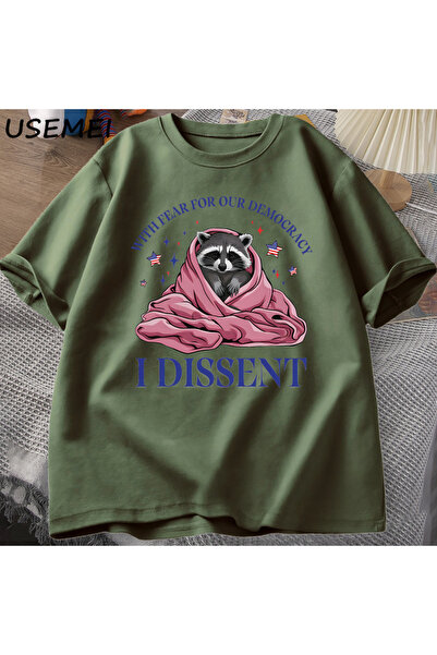 Drippy Sa strahom za našu demokratiju - Ogroman mem s rakunom T-shirt, Pamuk,...