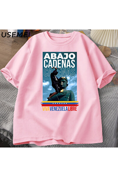 Drippy Venezuela - Abajo Cadenas Štampano Unisex Pamuk majica