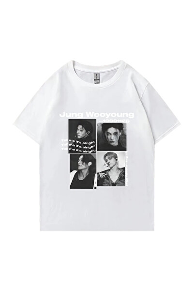 Drippy Tricou unisex negru grafic Bts Ateez Wooyoung - Tricou vintage cu mâne...