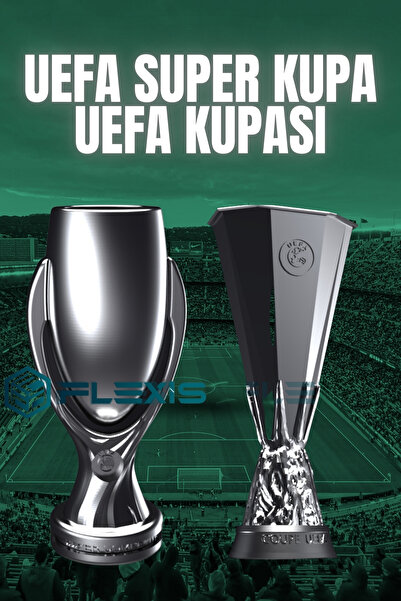 FLEXIS WE MAKE IT POSSIBLE FOR YOU UEFA SUPER KUPA VE UEFA KUPASI 20 CM SET H...