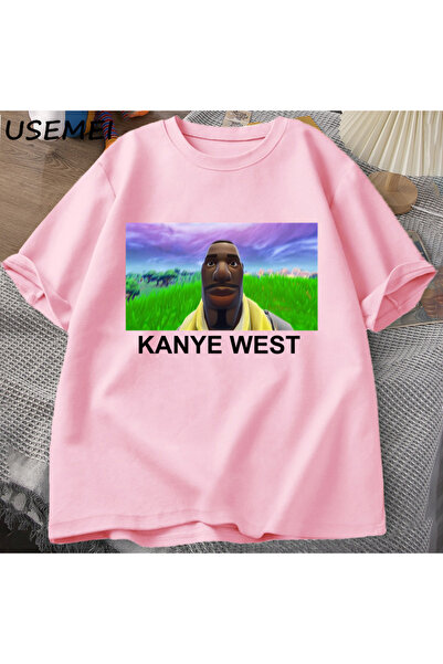 Drippy Kanye West Meme T-shirt erkek kadın Grafis Pria Wanita Hip Hop Gaya mi...