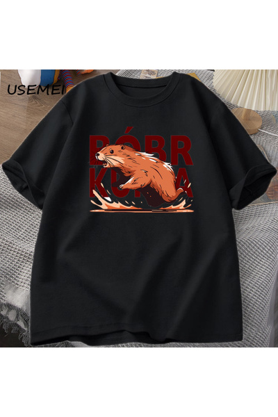 Drippy Gladiator Bóbr Kurwa T-shirt - za muškarce i žene, grafika Pobjede Rim...