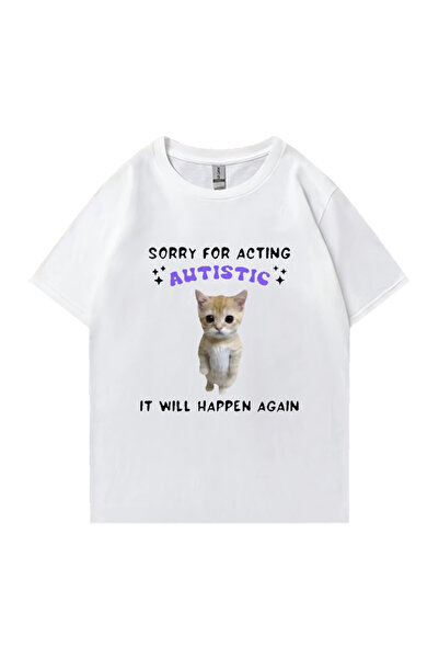 Drippy Vruća rasprodaja Autizam mačka Smešni grafički print T-shirt Muškarci ...