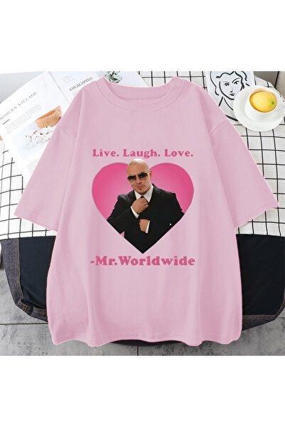 Drippy Pitbull grafička majica kratkih rukava "Live Laugh Love Count Me In" s...