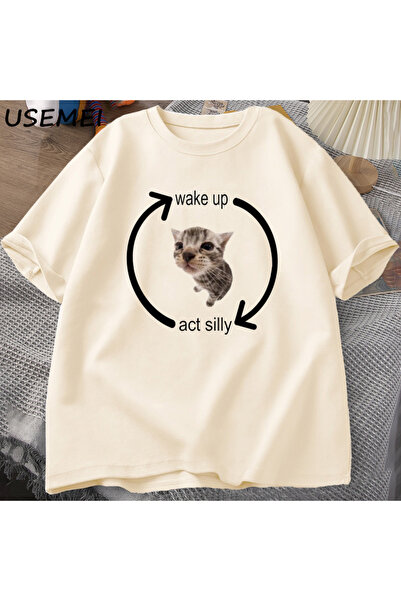 Drippy تي شيرت قطني قصير كاجوال للرجال والنساء