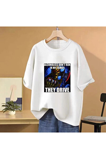Drippy Alkoholičari - Unisex Cool Skeleton Meme T-shirt, Vruća Prodaja Bez Tr...