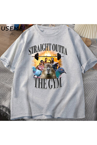 Drippy Tricou sport cu model Capybara pentru bărbați - bumbac, mânecă scurtă,...