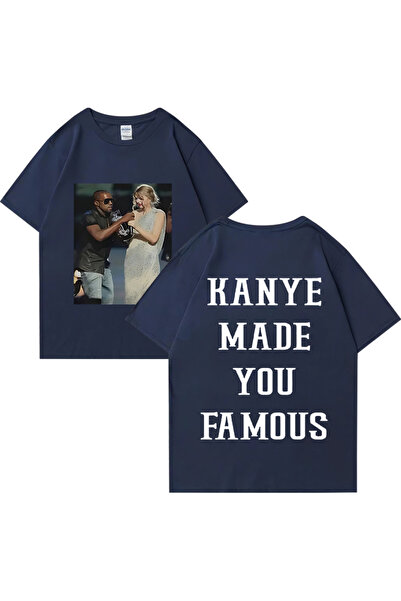 Drippy Kanye West vintage T Shirt Made You ünlü adam kadın's gevşek günlük kı...