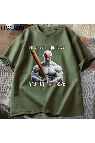 Drippy Bonk Funny Duck Sa deznom Goose T-shirt - Aldımıcın Goose Pogodi