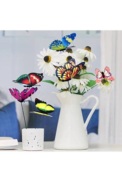 Dodemert Home 3d Yaylı Sallanan Kelebek Kazıkları & Saksı Dibi Süsü & Dekorat...