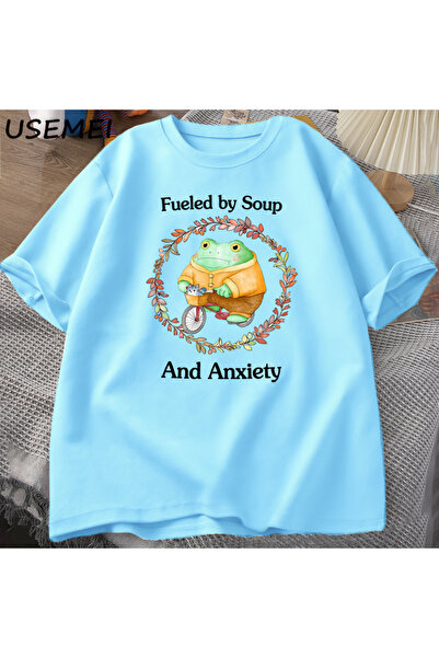 Drippy Unisex grafička majica za supu i anksioznost Pamuk T-shirt - kratki rukav