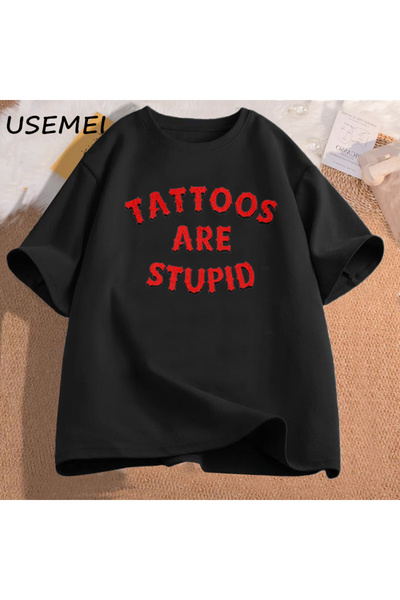 Drippy Smešne tetovaže T-shirt - humor, smešne Sa deznom, udobne majice za mu...
