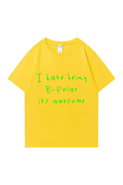 Drippy Rap Kanye West Bi-Polar olmaktan nefret ediyorum bu harika baskı T shi...