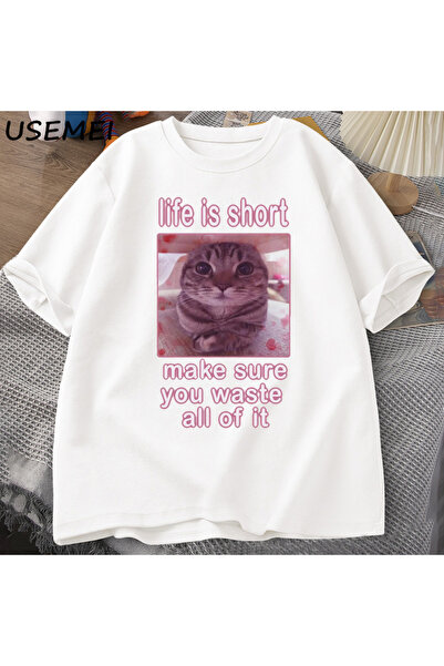 Drippy Tricou grafic Funny Cat Meme pentru bărbați