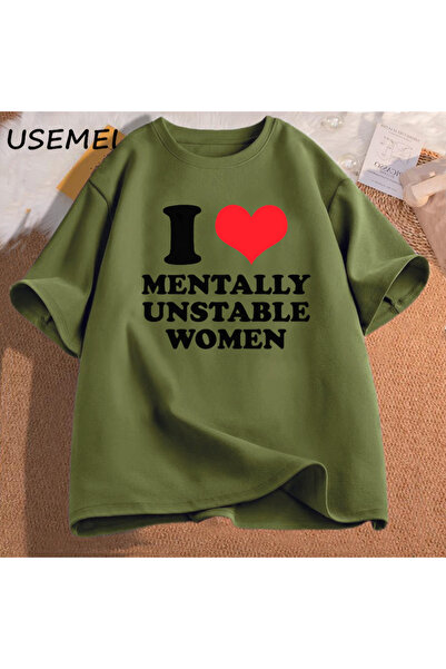 Drippy Ja sam mentalno nestabilna žena T-shirt muškarci vole opušteno, ja sam...