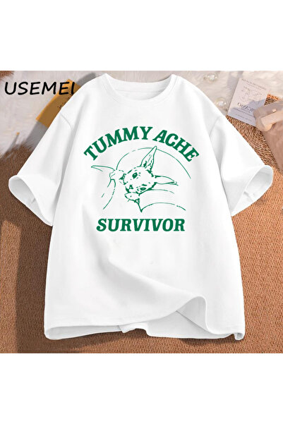 Drippy Survivor Funny Stomach Pain T-shirt - Pamuk paket majica za muškarce i...