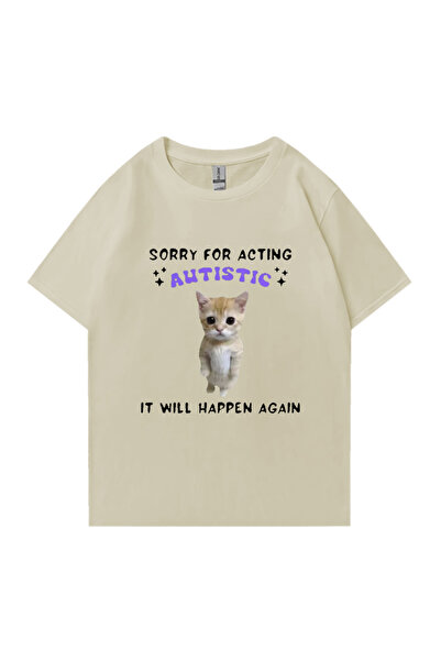 Drippy Vruća rasprodaja Autizam mačka Smešni grafički print T-shirt Muškarci ...