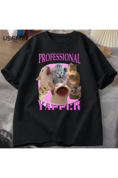 Drippy Γραφικά μπλουζάκια Yapper Profesional Kürüstekin - Γυναικεία/Ανδρικά, Βαμβακερά, Κοντό μανίκι, Ο-λαιμόκοψη