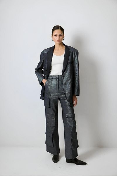 Touche Denim Blazer Jacket - Pocket Detail, Mkn3054