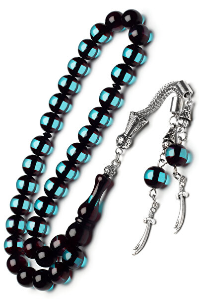 OTTOTESBİH Men's Gulfikar Sword Vernier Powder Amber Rosary