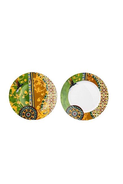 Lucky Art Hannah Bone Set of 6 Dessert Plates - Lyeg 215