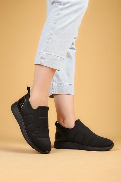 layki Black Marek Parachute Fabric - Women's Sports Shoes