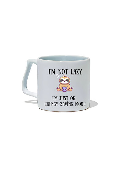 IVART كوب فاخر من البورسلين بتصميم الحيوان الكسول - أنا لست كسول، أنا في وضعية موفرة للطاقة مطبوع