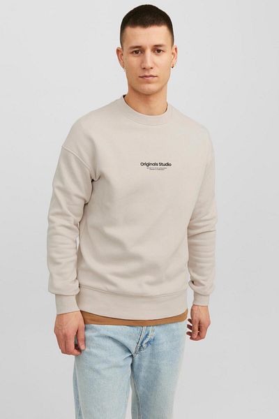 Jack & Jones Hanorac pentru bărbați cu decolteu și scris în față 12241694