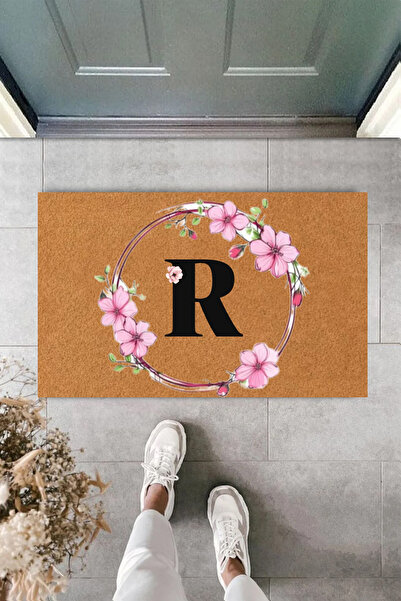 KARMAT Custom Letter Mat, Letter R, Interior and Exterior Door Front Mat, Digital Printing, Decorative Mat