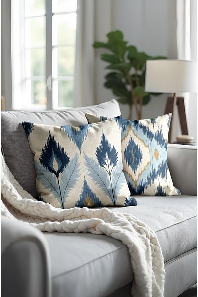 MUN HOME Husă de pernă cu imprimare digitală, imprimată pe două fețe, cu fermoar ascuns, set de 2 fețe de pernă decorative