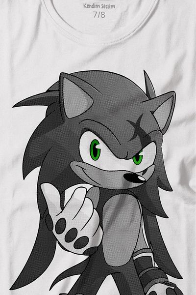 Kendim Seçtim Tricou cu imprimeu Sonic Boom Hedgehog Tricou pentru copii