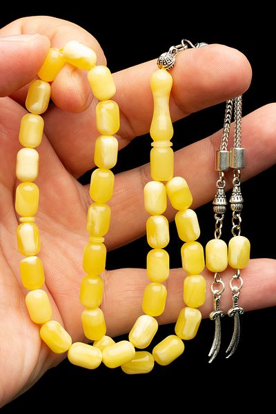 OTTOTESBİH هدية رجالية بيروت قطرة العنبر مسبحة الصلاة + سيف الزلفقار