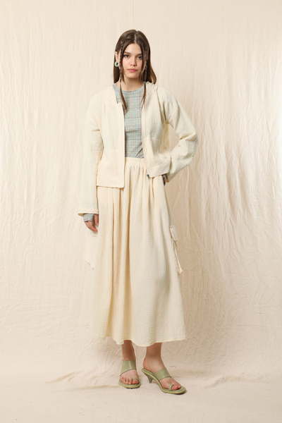 ZÜLAYS Kargo Cep Müslin Etek Takım Taş