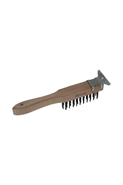 Allway Tools فرشاة سلكية من الفولاذ الكربوني شديدة التحمل مع مكشطة معدنية، مق...