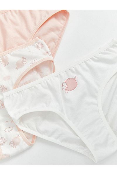 LC Waikiki LCW Παιδικά εμπριμέ εσώρουχα για κορίτσια 3 τμχ