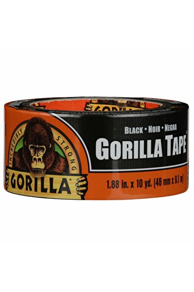 GORILLA شريط لاصق أسود، شريط لاصق مزدوج السماكة عالي التحمل، قوي ومتين، بعرض ...